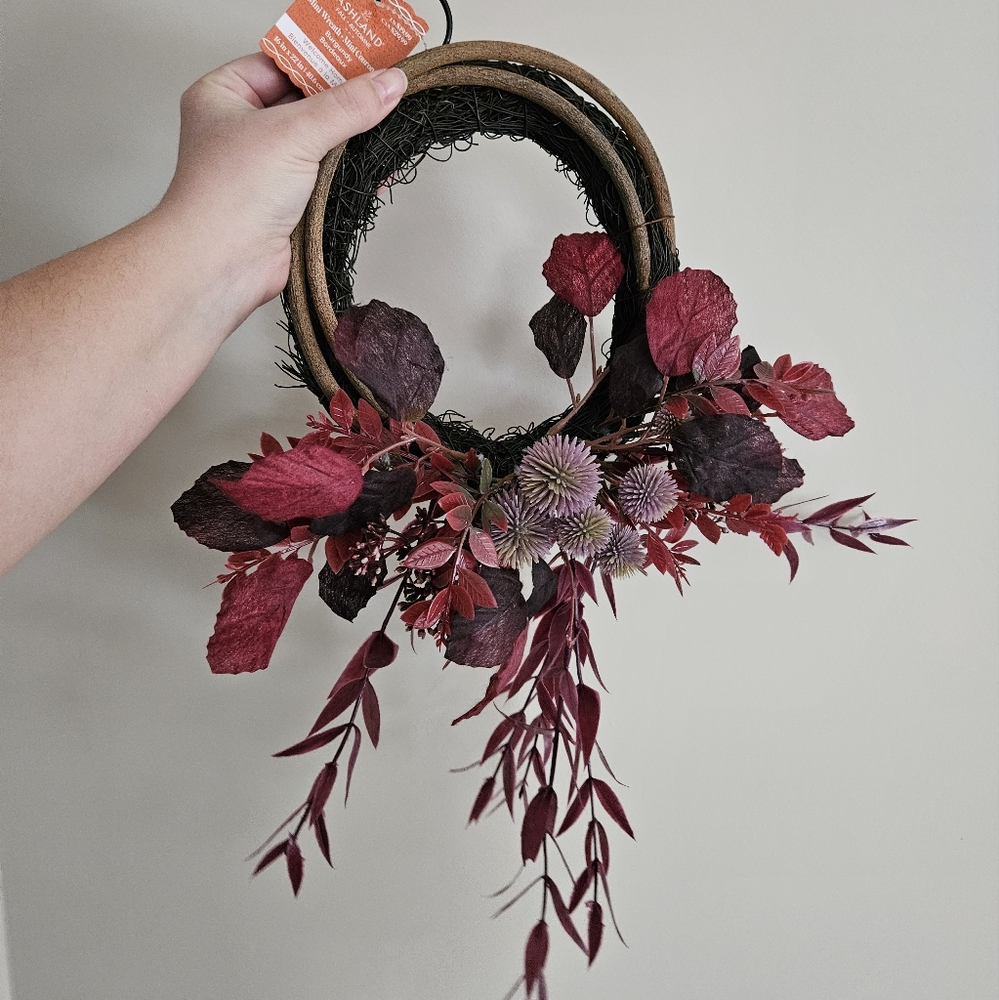NEW Ashland Mini‎ Fall Burgundy Wreath 16 x 22 in
